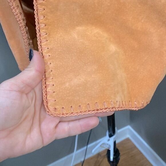 Vintage Jerry Lewis Classic Luxuries Orange Peach Suede Jacket - Picture 10 of 12
